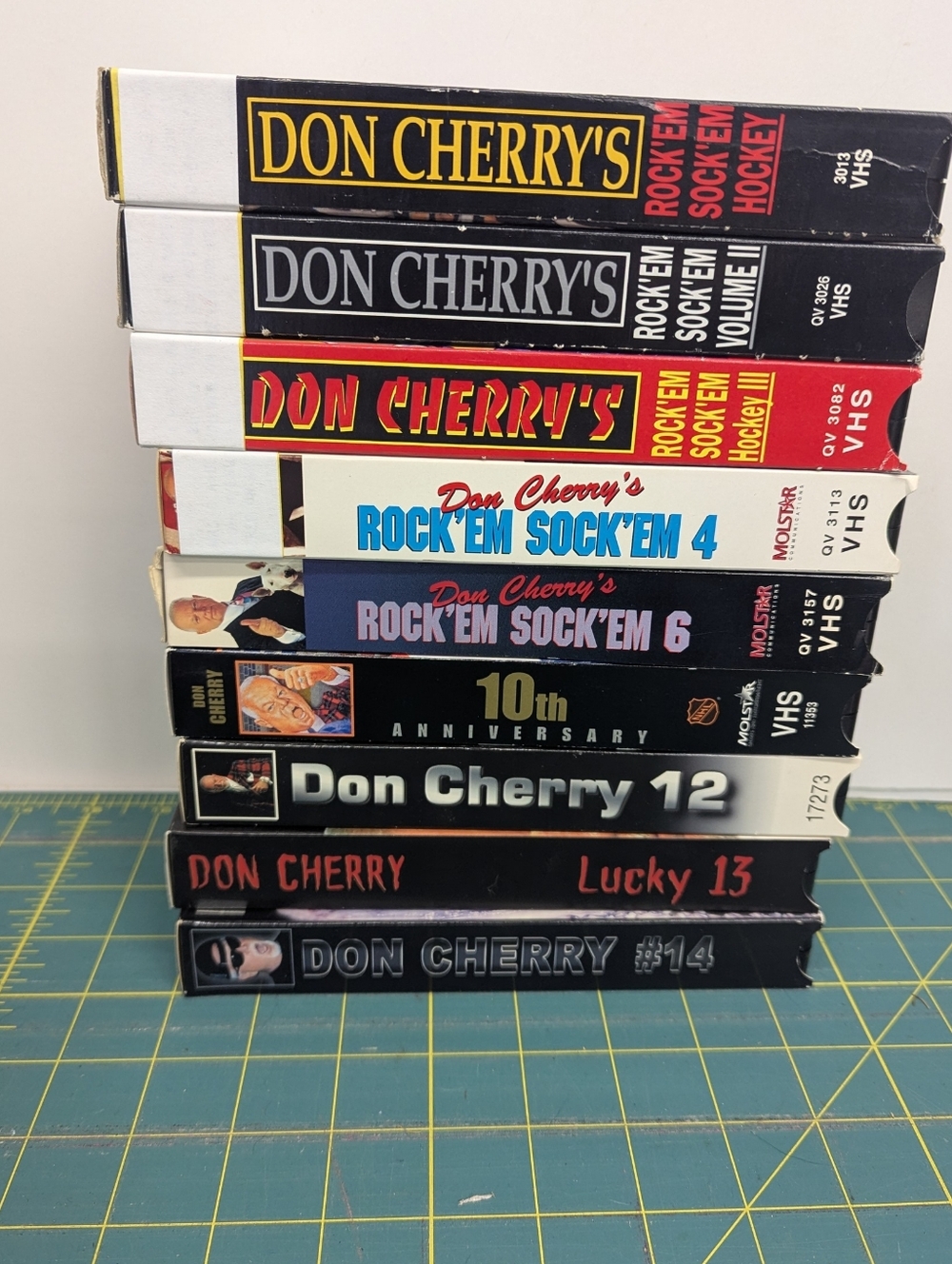Don Cherry's Rock 'Em Sock 'Em Hockey — 9 VHS Tape Lot